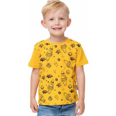 Winkiki kids Wear chlapecké tričko Space žlutá