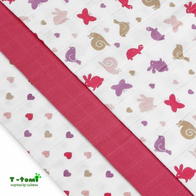 T-tomi Látkové TETRA růžoví šneci 3 ks – Zboží Dáma