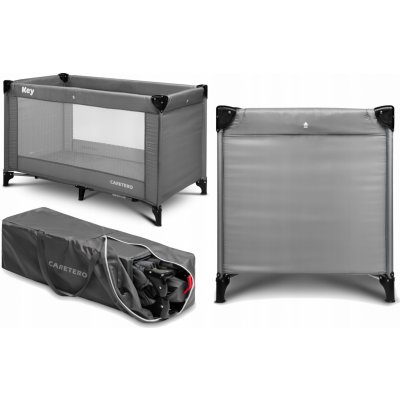 Caretero Cestovní postýlka Key Graphite – Zboží Dáma