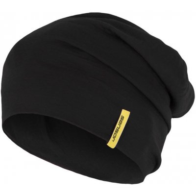 Sensor čepice merino wool černá – Zboží Mobilmania