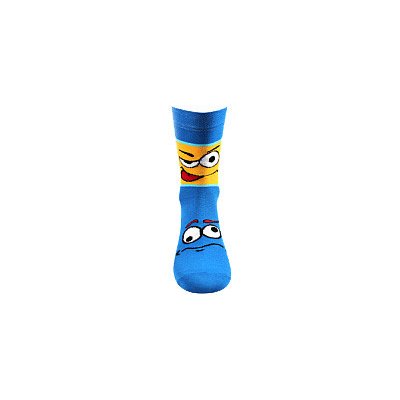 Boma Dětské obrázkové ponožky Tlamik modrá s oranžovou – Zboží Mobilmania