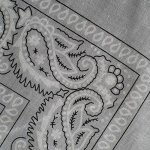 bavlněný šátek vzor Paisley šedá – Zboží Dáma