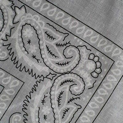 bavlněný šátek vzor Paisley šedá – Zboží Dáma