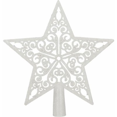 SPRINGOS Hvězda na vánoční stromeček 22cm bílá vánoční ozdoba CA1278-XG – Sleviste.cz