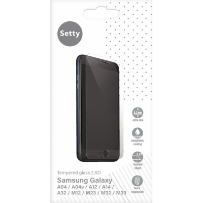 SETTY tvrzené sklo 2,5D pro Samsung Galaxy A04/A04s/A12/A14 4G/A14 5G/A32 GSM171628 – Zbozi.Blesk.cz