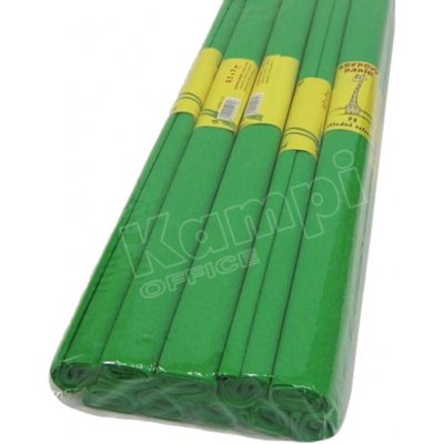 Papír krepový 0,5 x 2 m zelený středně – Zboží Dáma