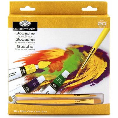 Kvašové barvy, sada se štětci – Zbozi.Blesk.cz