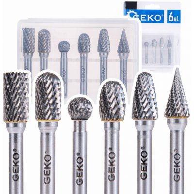 GEKO Sada stopkových fréz do kovu 6 mm, 6 ks - G37498 – Zboží Dáma