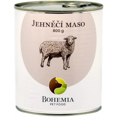 Bohemia Pet Food| Jehněčí maso ve vlastní šťávě Hmotnost: 800 g – HobbyKompas.cz