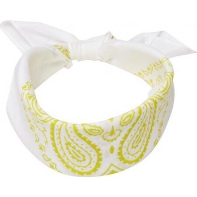 šátek Urban Classics Bandana White/Yellow – Zboží Dáma