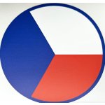 CZECHMANIA Samolepka vlajka kulatá s okrajem pravá – Hledejceny.cz