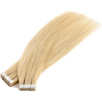 Vlasové PU pásky Tape in na prodlužování vlasů 50cm 22 světlá blond – Zboží Dáma