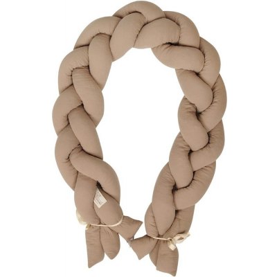 BABYMATEX Chránič do postýlky mušelin pletený cop hnědý – Zboží Dáma