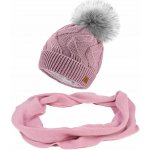 Fashionweek Dámská souprava čepice a šály WOOL-SET světle růžová – Hledejceny.cz