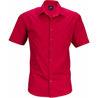 James & Nicholson košile s krátkým rukávem JN644 červená