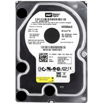 WD Caviar Blue 250GB, 3,5", SATAII, 7200rpm, 8MB, WD2500AAJS