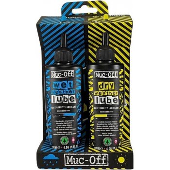 Muc-Off Wet + Dry Lube Twin Pack 2 x 120 ml