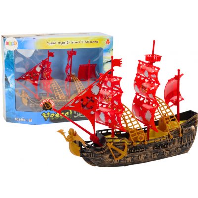 mamido Pirátská loď se světly a zvuky na kolečkách hnědá – Zboží Dáma