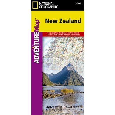 mapa New Zealand 1:1,1 mil. NG voděodolná – Zboží Mobilmania