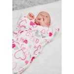 New Baby zavinovačka růžová srdíčka – Zboží Mobilmania