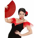 Červený vějíř látkový – Zboží Dáma