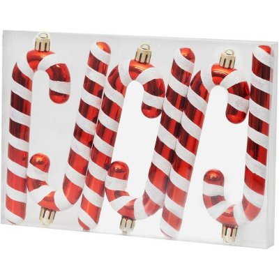MagicHome Dekorácia Vianoce, bielo-červená, 12,5 cm – Hledejceny.cz