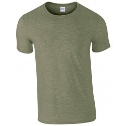 Gildan bavlněné tričko SOFTSTYLE vojenská zelená žíhaná