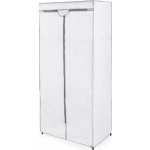 Compactor látková šatní skříň TELLA, kovová konstrukce, na zip, 70 x 45 x 155 cm, bílá – Hledejceny.cz