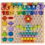 ISO 17252 Dřevěná vkládačka rybičky čísla kruhy – Zboží Dáma