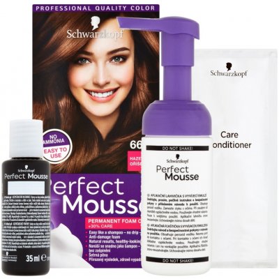 Schwarzkopf Perfect Mousse Permanent Color barva na vlasy 668 oříšek – Zboží Mobilmania