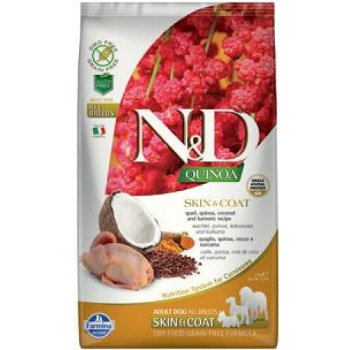 N&D Quinoa Dog Adult Skin & Coat Grain Free quail & coconut 2,5 kg