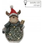 Pro-Tech shop Vánoční figurka sob s lístky LED 24x9,5x38,5cm 69855 – Hledejceny.cz