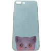 Pouzdro a kryt na mobilní telefon Beweare Kitty na iPhone 7 Plus / 8 Plus - šedomodré