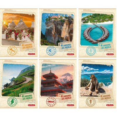 Herlitz Školní sešit 564 linkovaný Kolem Světa mix – Sleviste.cz