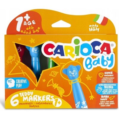 CARIOCA dětské fixy Baby Teddy 6 ks – Sleviste.cz