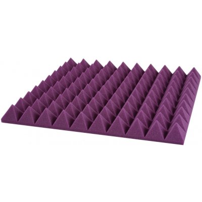 Akustický panel fialový PYRAMIDA 50×50 cm tloušťka 5 cm – Hledejceny.cz