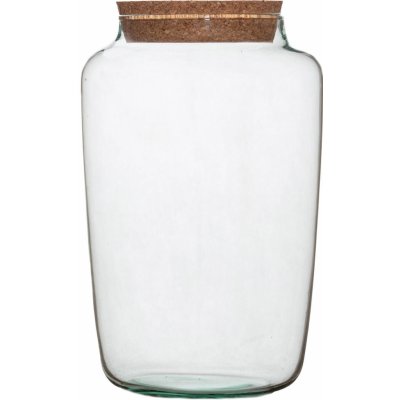 ecoglassworks Skleněná dóza Stipa s korkovým špuntem, 30x17 cm – Hledejceny.cz
