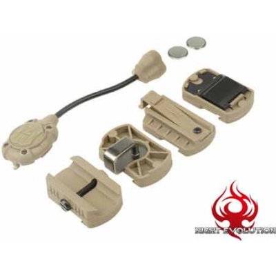 Night Evolution Svítilna na helmu MPLS 3 bílá/červená/IR LED, písková – Zboží Dáma