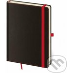 Helma 365, Tečkovaný zápisník Black Red L A5 (čtverečkovaný) – Zboží Dáma
