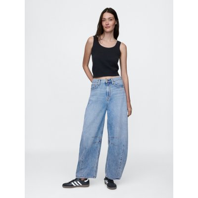 GAP Džíny High Rise Horseshoe UltraSoft Modrá – Hledejceny.cz