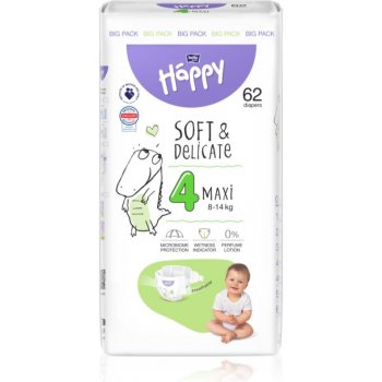 Happy Soft&Delicate 4 8-14 kg 62 ks
