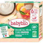 Babybio Brassé Kapsička rýže broskev hruška 4 x 85 g – Zboží Dáma