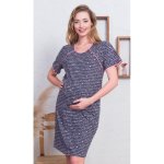 Vienetta Secret dámská noční košile mateřská Sára tmavě šedá – Sleviste.cz