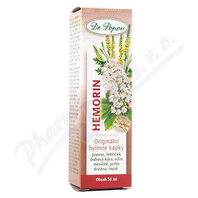 Dr.Popov Hemorin originální bylinné kapky 50 ml – Hledejceny.cz