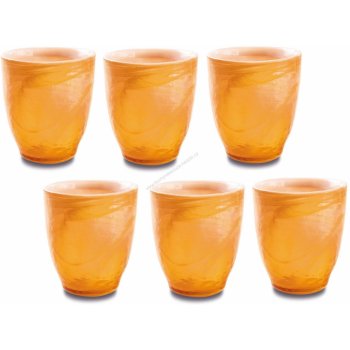 Carlo Giannini ICE COLOURS Sklenice oranžová 6 ks 280 ml