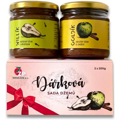ZP Mikulčice dárková sada džemů Hruškový džem s hřebíčkem 200 g + Jablečný džem se skořicí 200 g – Zboží Dáma