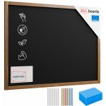Allboards TB129 tabule černá křídová v dřevěném rámu 120 x 90 cm – Zboží Živě