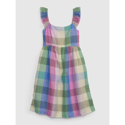 GAP dětské kostkované šaty barevná
