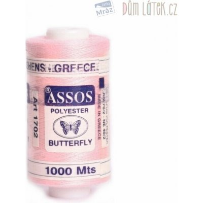 Polyesterová nit světle růžová 1000 m – Zboží Mobilmania