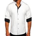 Bolf 5722-1 pánská elegantní košile s dlouhým rukávem bílo-černá